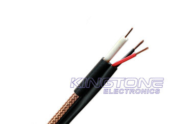 China 95% CCA Braiding RG59/U CCTV Coaxial Cable with 2 × 0.75 mm2 CCA Power Siamese Cable supplier
