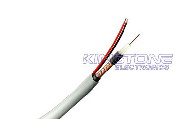 China 0.58mm BC Conductor RG59 B/U CCTV Cable with 2 × 0.75 mm2 CCA Power Messenger supplier